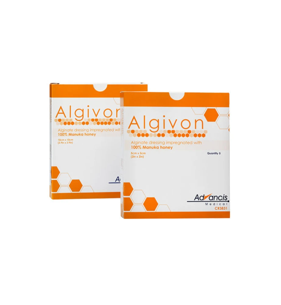 Advancis Algivon Manuka Alginaat Verband 10 X 10 Cm - 1 Stuk 1 Advancis Algivon Manuka Alginaat Verband 10 X 10 Cm - 1 Stuk