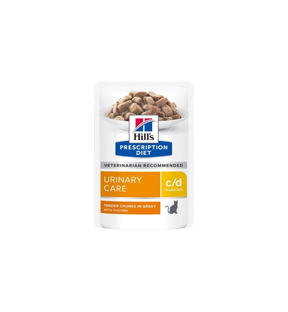 Hill's PD C/D Multicare Urinary Care Maaltijdzakjes Met Kip - 12 X 85 Gram 1 Hill's PD C/D Multicare Urinary Care Maaltijdzakjes Met Kip - 12 X 85 Gram